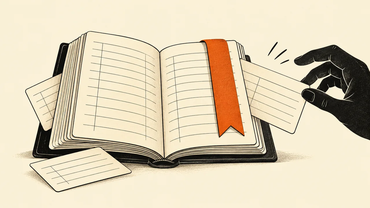 A marked service ledger catches a missed appointment before it slips.