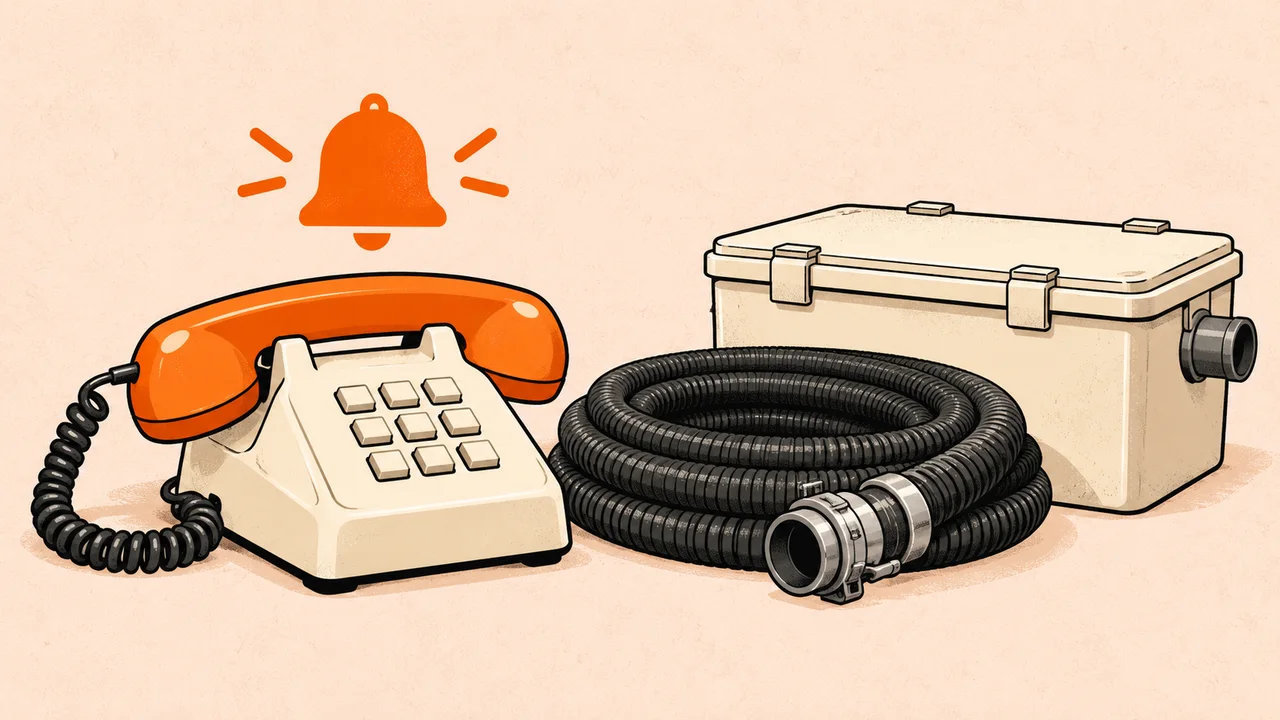 An emergency call connects directly to a grease trap pump-out.